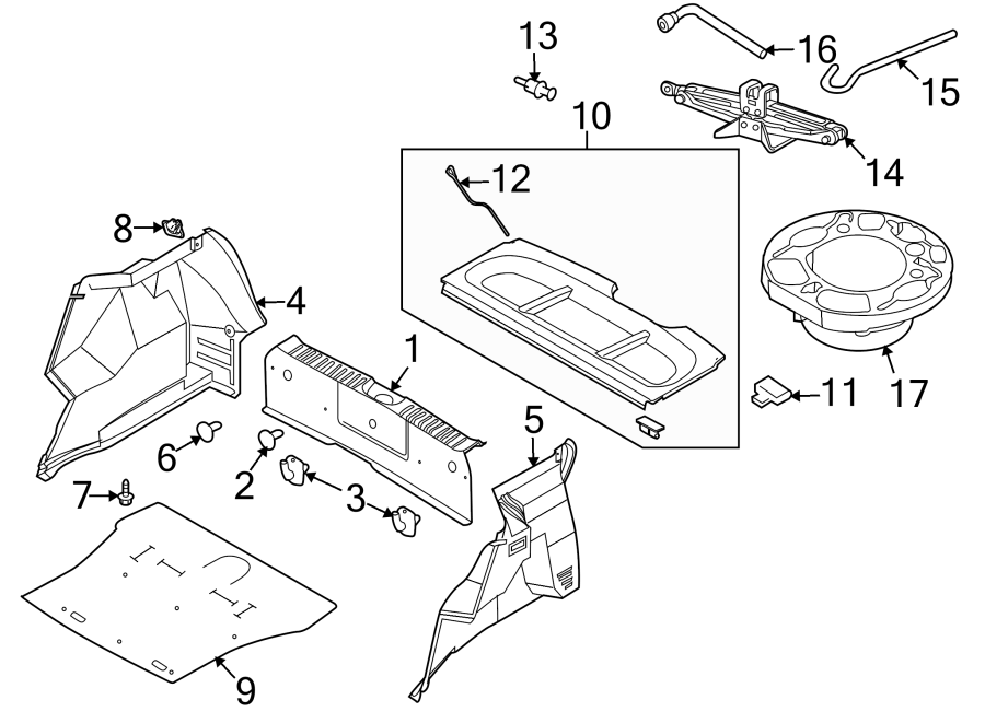 Diagram REAR BODY & FLOOR. INTERIOR TRIM. for your 2008 Chevrolet Suburban 1500   