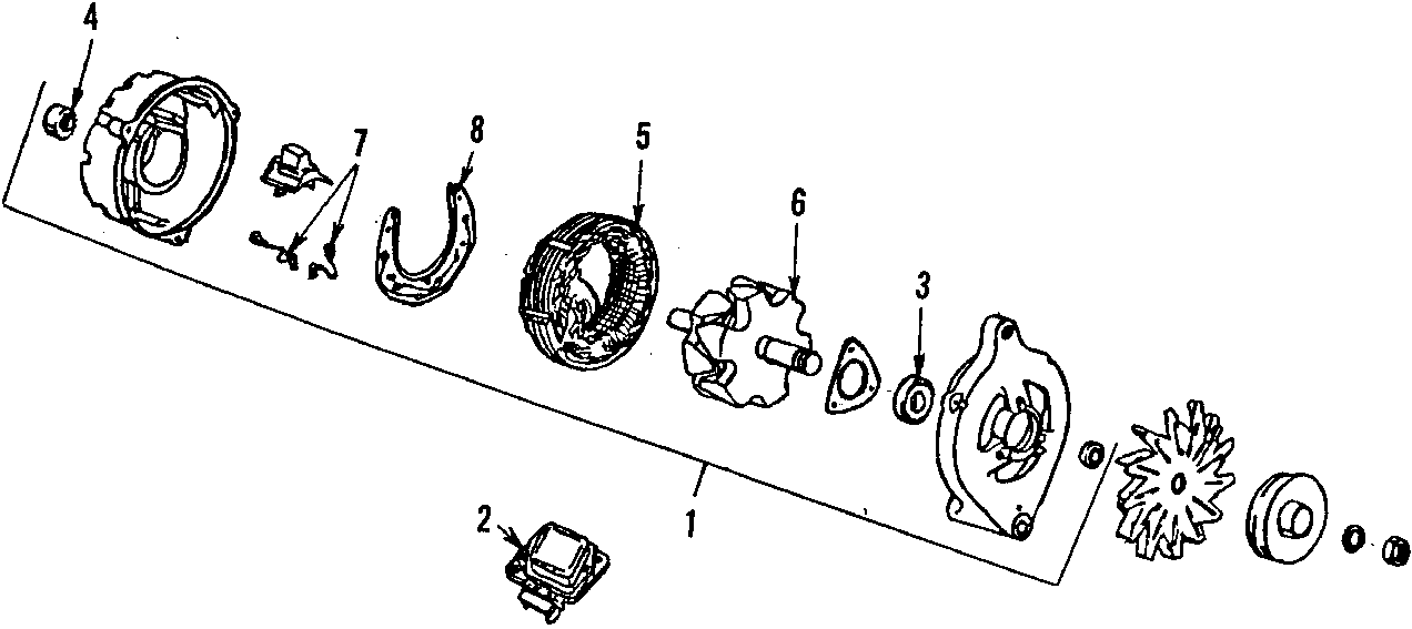 Diagram ALTERNATOR. for your 1999 Ford Mustang   