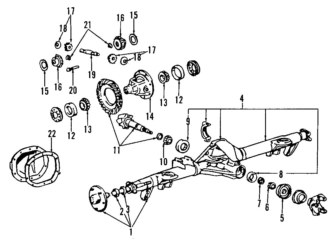 Diagram REAR AXLE. DIFFERENTIAL. PROPELLER SHAFT. for your 2017 Ford F-150 5.0L V8 FLEX A/T RWD XL Standard Cab Pickup Fleetside 