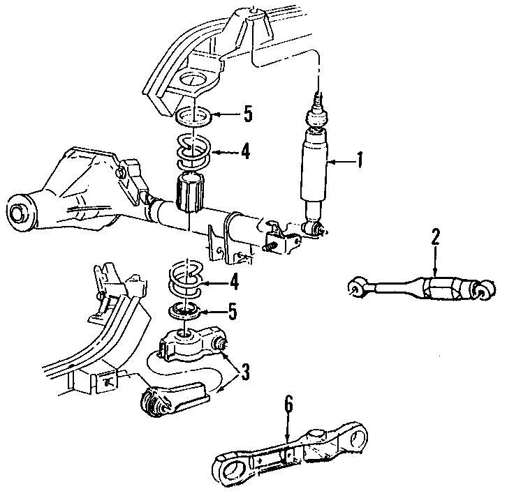 Diagram REAR SUSPENSION. LOWER CONTROL ARM. STABILIZER BAR. SUSPENSION COMPONENTS. for your 2018 Ford Police Interceptor Sedan   