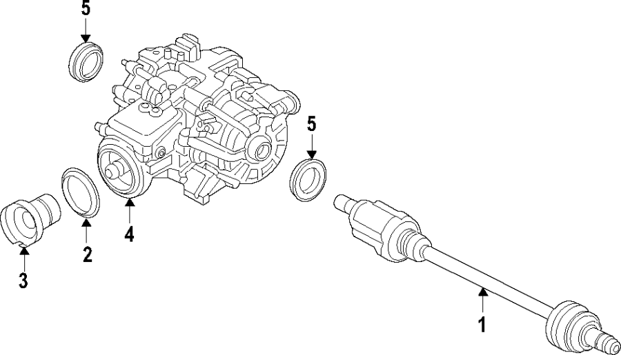 Diagram REAR AXLE. AXLE SHAFTS & JOINTS. DIFFERENTIAL. DRIVE AXLES. PROPELLER SHAFT. for your 2018 Ford Edge   