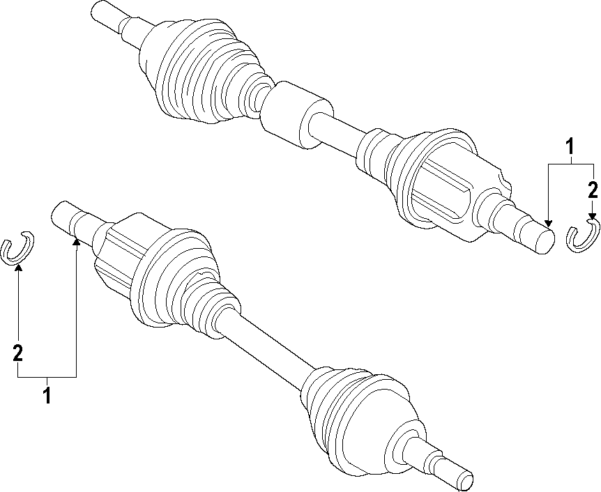 Diagram DRIVE AXLES. for your 2008 Lincoln MKX   