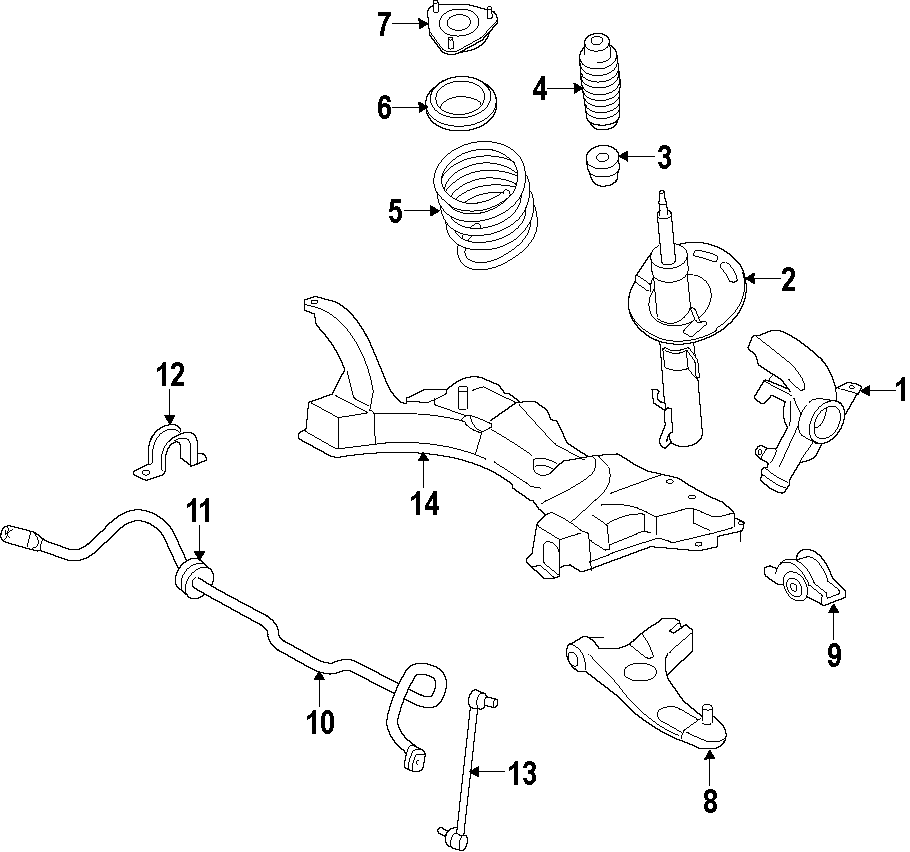 Diagram FRONT SUSPENSION. LOWER CONTROL ARM. SUSPENSION COMPONENTS. for your 1992 Ford F-150   