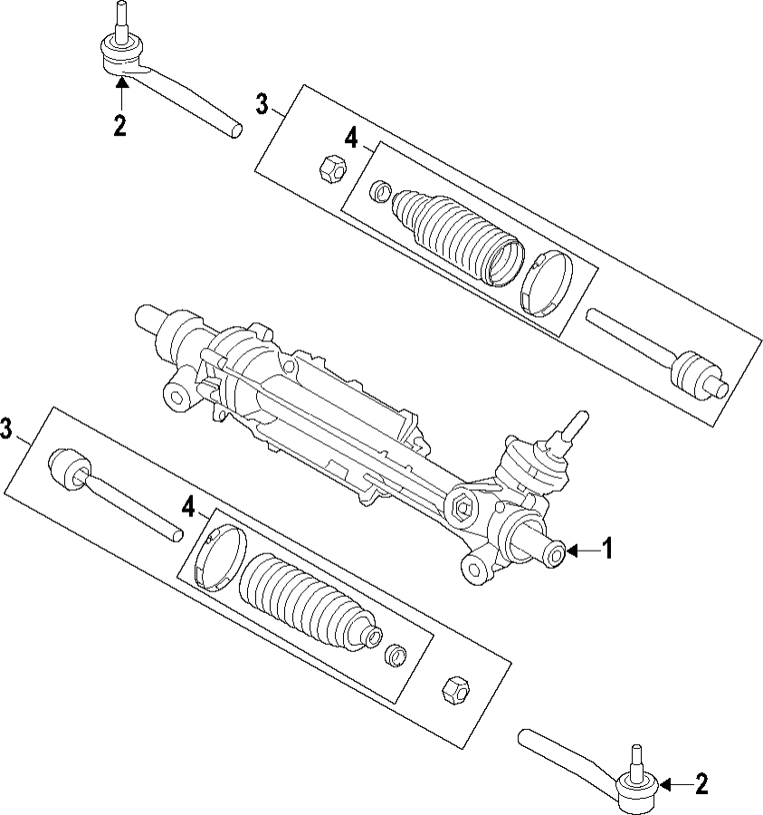 Diagram STEERING GEAR & LINKAGE. for your 2018 Ford F-150 5.0L V8 FLEX A/T RWD XL Extended Cab Pickup Fleetside 