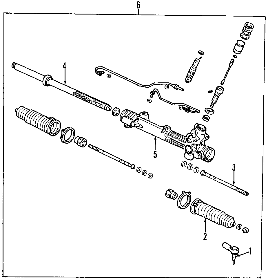 Diagram P/S PUMP & HOSES. STEERING GEAR & LINKAGE. for your 1993 Ford E-350 Econoline Club Wagon  Custom Standard Passenger Van 