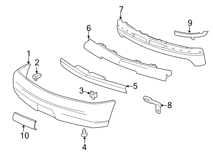 Diagram FRONT BUMPER. BUMPER & COMPONENTS. for your 2014 Chevrolet Suburban 1500   