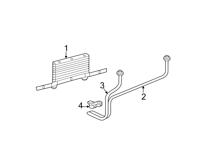 Diagram TRANS OIL COOLER. for your 2021 GMC Sierra 2500 HD 6.6L Duramax V8 DIESEL A/T 4WD SLT Crew Cab Pickup 