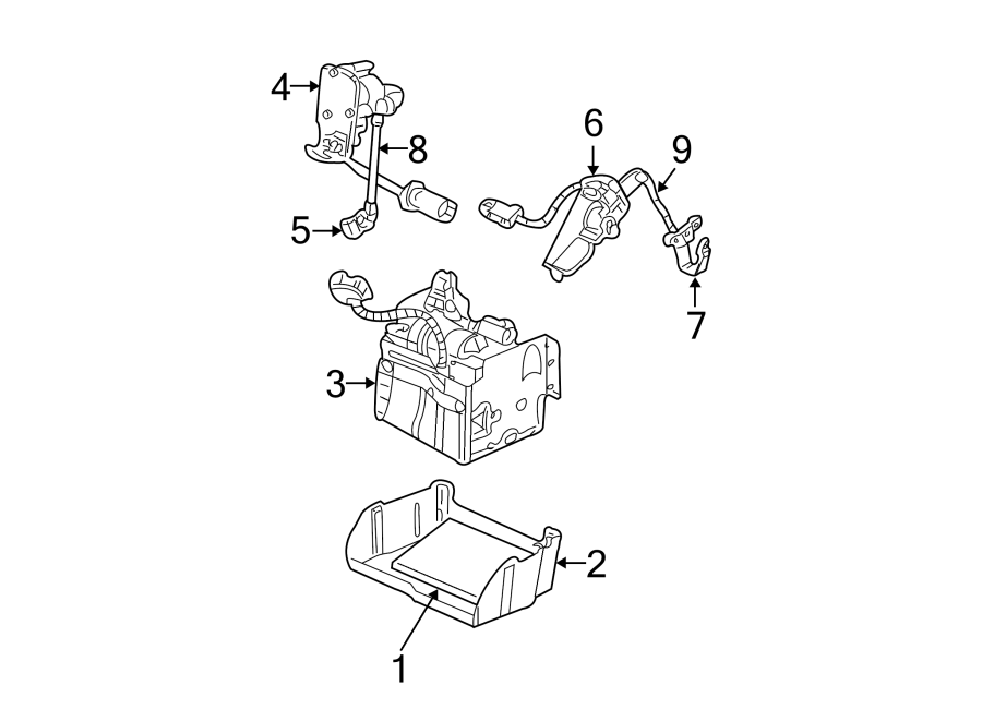 Diagram RIDE CONTROL COMPONENTS. for your 2016 GMC Sierra 2500 HD 6.0L Vortec V8 FLEX A/T 4WD SLE Extended Cab Pickup Fleetside 