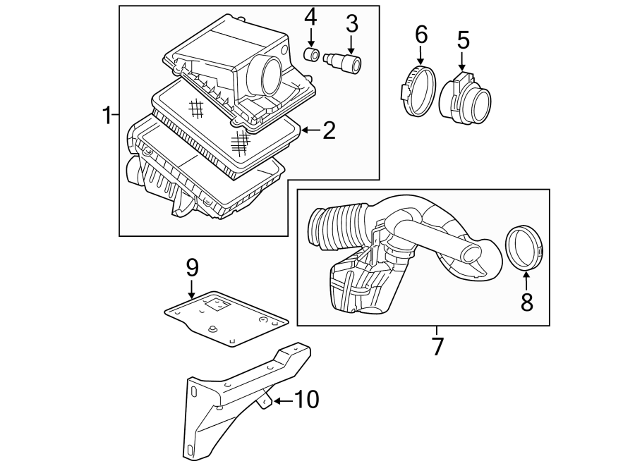 Diagram Air intake. for your 2017 Chevrolet Spark  LT Hatchback 