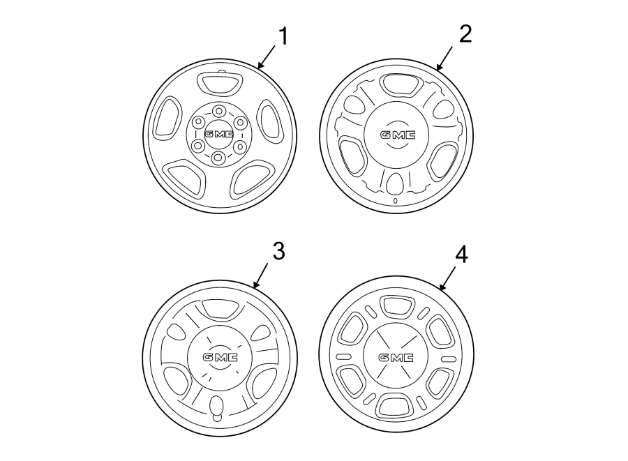 Diagram WHEELS. COVERS & TRIM. for your 2005 Chevrolet Venture    