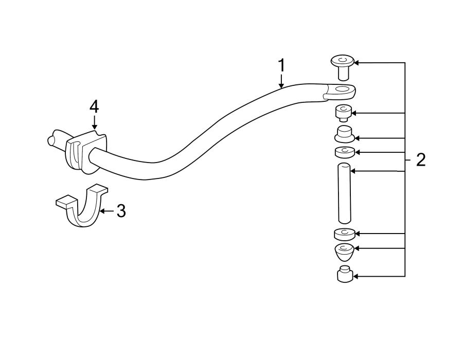 Diagram FRONT SUSPENSION. STABILIZER BAR & COMPONENTS. for your 2012 GMC Sierra 2500 HD 6.6L Duramax V8 DIESEL A/T 4WD Denali Crew Cab Pickup Fleetside 