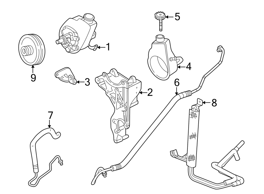 Diagram STEERING GEAR & LINKAGE. PUMP & HOSES. for your 2012 GMC Sierra 2500 HD 6.0L Vortec V8 FLEX A/T 4WD WT Standard Cab Pickup Fleetside 