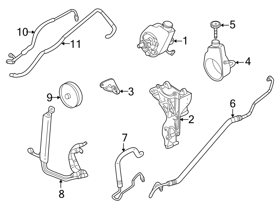 Diagram STEERING GEAR & LINKAGE. PUMP & HOSES. for your 2012 GMC Sierra 2500 HD 6.0L Vortec V8 FLEX A/T 4WD SLE Standard Cab Pickup Fleetside 