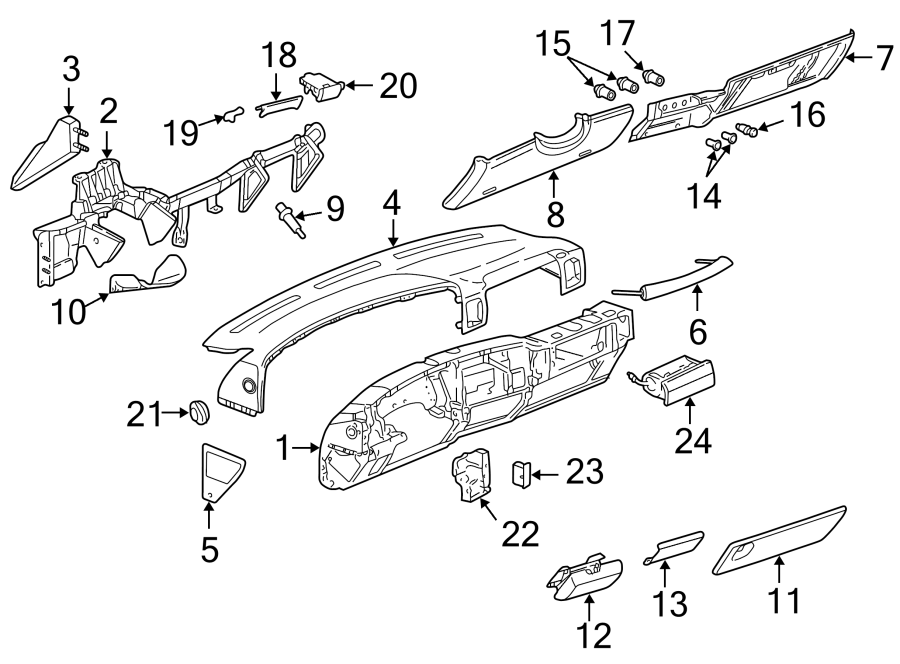 INSTRUMENT PANEL. Diagram