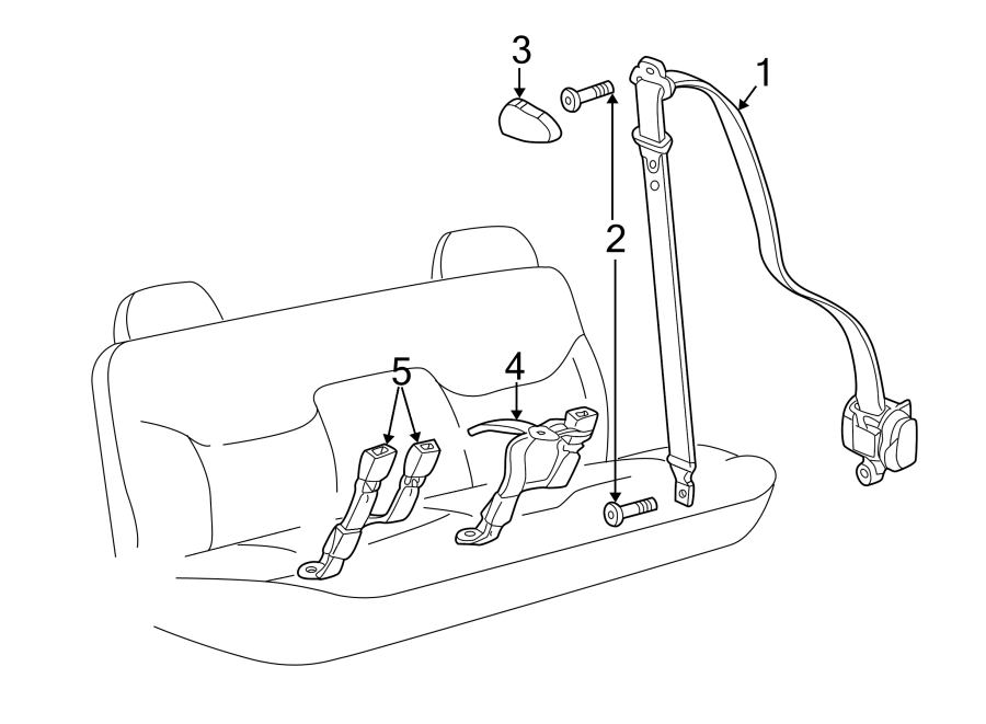 RESTRAINT SYSTEMS. REAR SEAT BELTS.