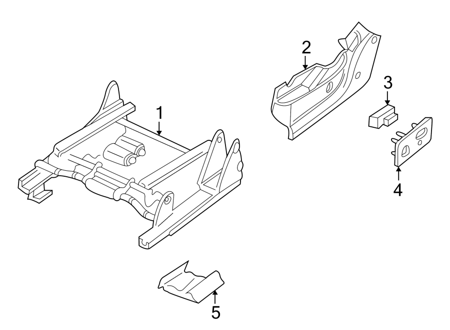 Diagram SEATS & TRACKS. TRACKS & COMPONENTS. for your 2002 Chevrolet Suburban 2500 LS Sport Utility 8.1L Vortec V8 A/T RWD 