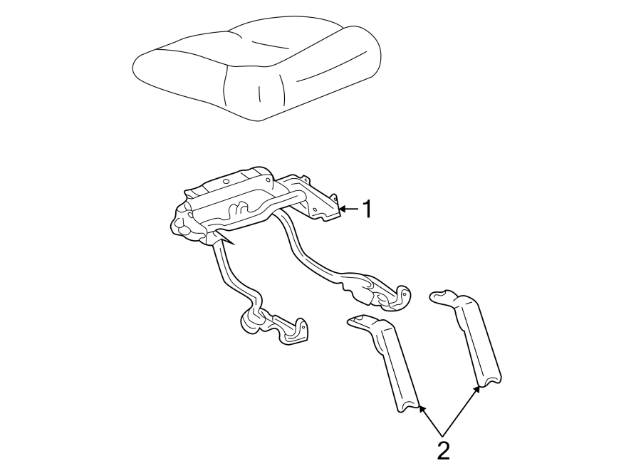 Diagram Seats & tracks. Exterior trim. Tracks & components. for your Cadillac ATS  