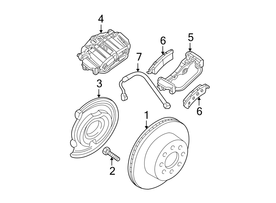 Diagram REAR SUSPENSION. BRAKE COMPONENTS. for your 2017 Cadillac Escalade    