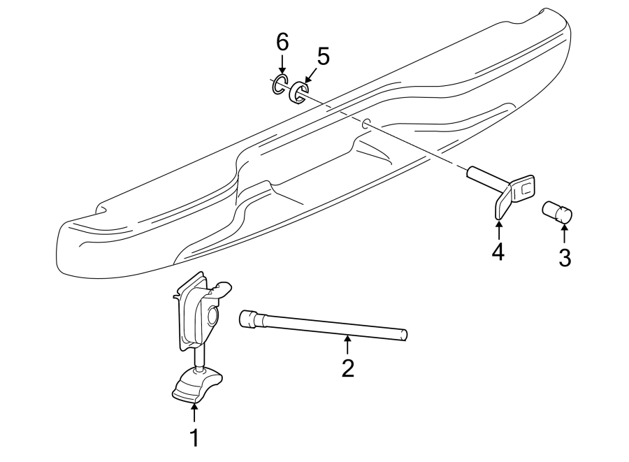 Diagram REAR BODY. SPARE TIRE CARRIER. for your 2019 Buick Enclave  Preferred Sport Utility  