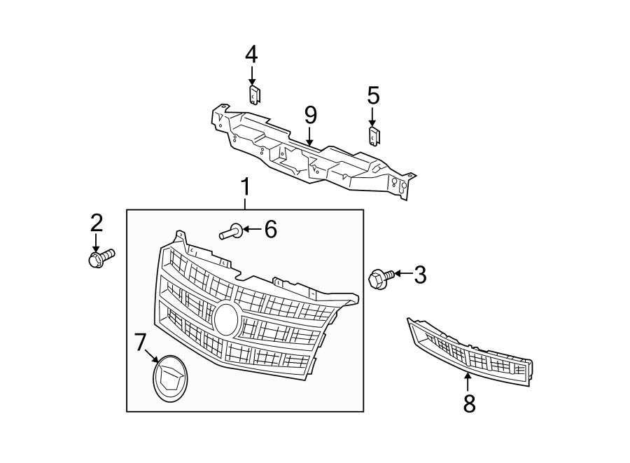 9GRILLE & COMPONENTS.https://images.simplepart.com/images/parts/motor/fullsize/GA07041.png