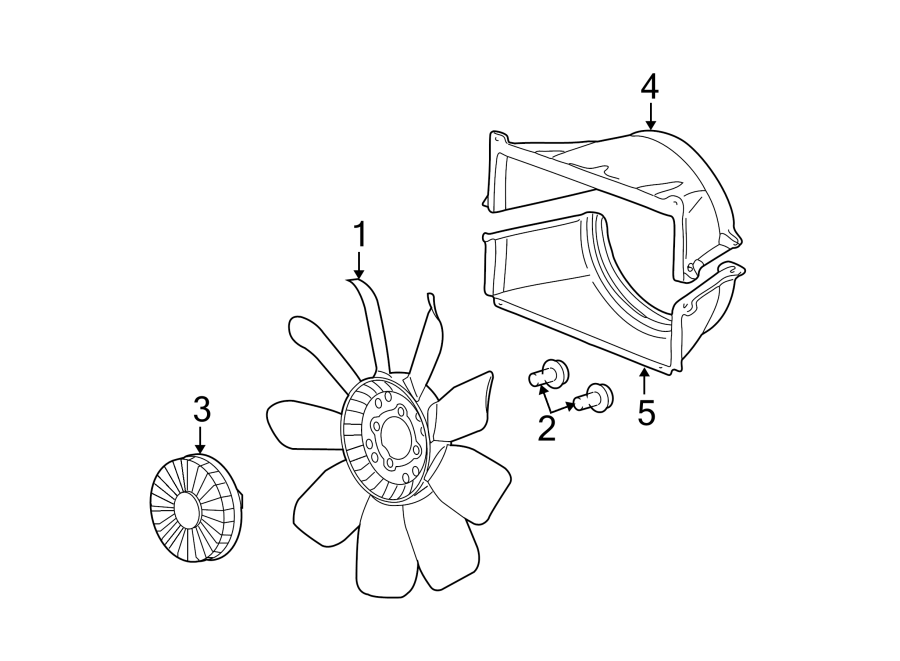 Diagram W/O ELECTRIC COOLING FAN. for your 1995 Chevrolet K2500  Base Standard Cab Pickup Fleetside 4.3L Chevrolet V6 A/T 