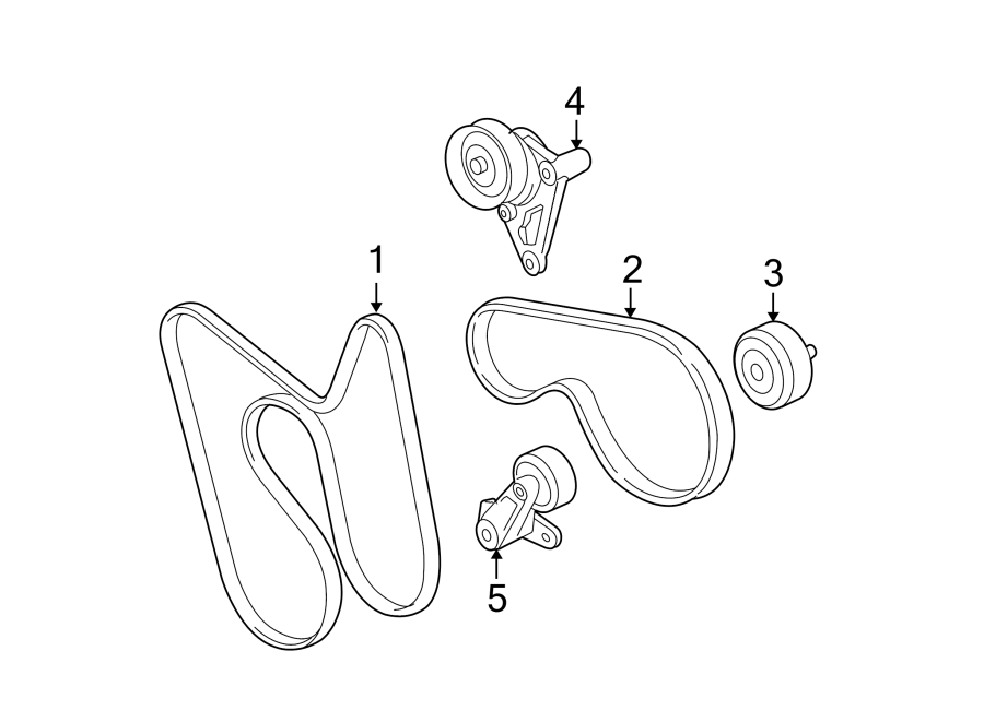 Diagram BELTS & PULLEYS. for your 2005 Chevrolet Venture    