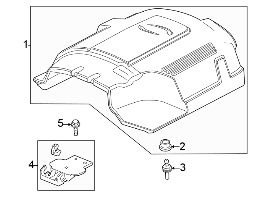 Diagram ENGINE APPEARANCE COVER. for your 2017 Chevrolet Spark 1.4L Ecotec M/T LT Hatchback 