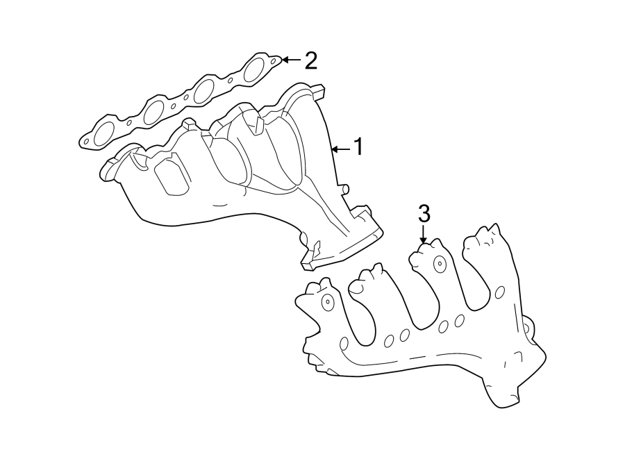 Diagram Exhaust system. Manifold. for your 2006 GMC Sierra 3500 6.0L Vortec V8 M/T 4WD SLT Extended Cab Pickup Fleetside 