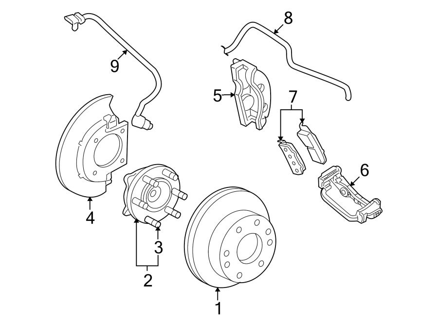 Diagram FRONT SUSPENSION. BRAKE COMPONENTS. for your 2023 Chevrolet Camaro  LS Coupe 