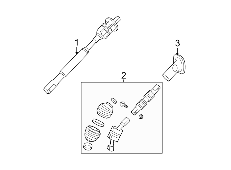 Diagram STEERING COLUMN. LOWER COMPONENTS. for your 2005 Chevrolet Classic   