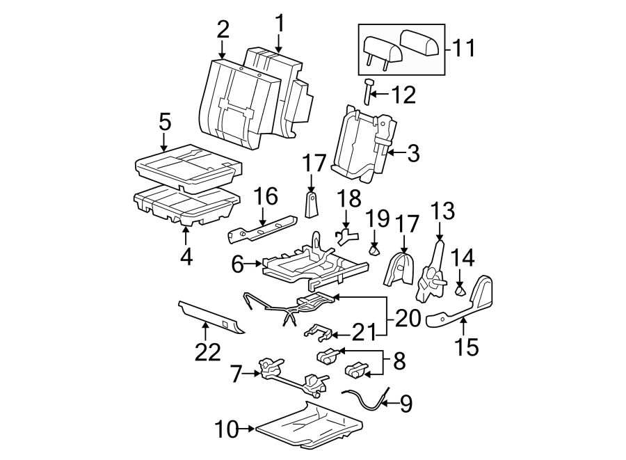 12SEATS & TRACKS. REAR SEAT COMPONENTS.https://images.simplepart.com/images/parts/motor/fullsize/GA07670.png