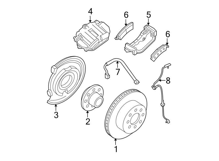 Diagram Rear suspension. Brake components. for your 2017 Cadillac Escalade    