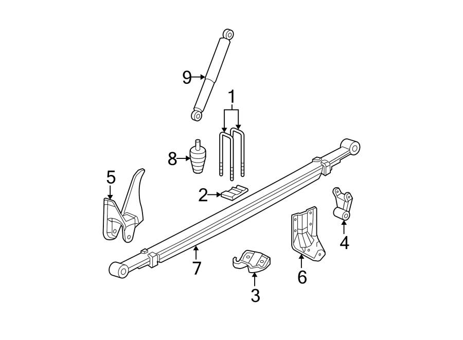 Diagram REAR SUSPENSION. SUSPENSION COMPONENTS. for your 2015 GMC Sierra 2500 HD  Denali Crew Cab Pickup Fleetside 