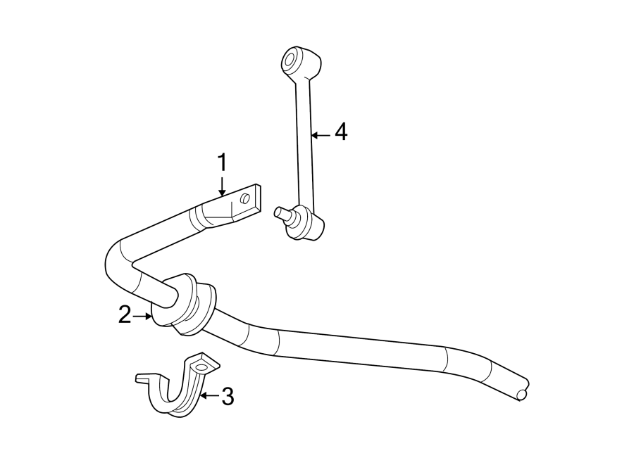 REAR SUSPENSION. STABILIZER BAR & COMPONENTS.