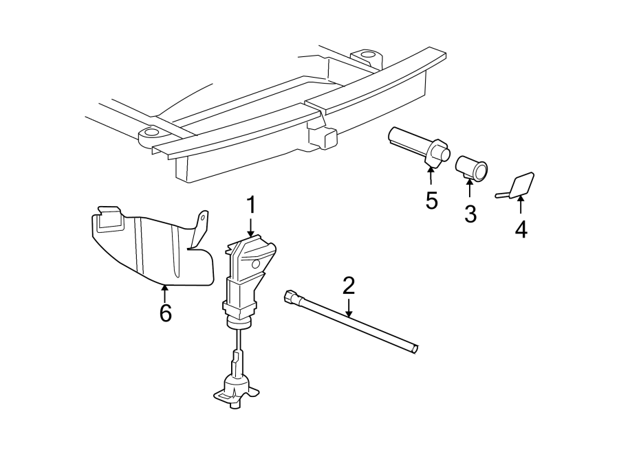 Diagram REAR BODY. SPARE TIRE CARRIER. for your 2013 Chevrolet Express 2500   