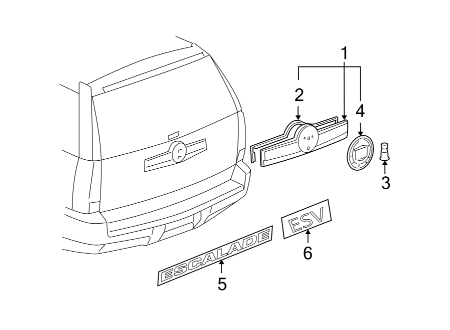 Diagram EXTERIOR TRIM. for your Chevrolet Bolt EV  