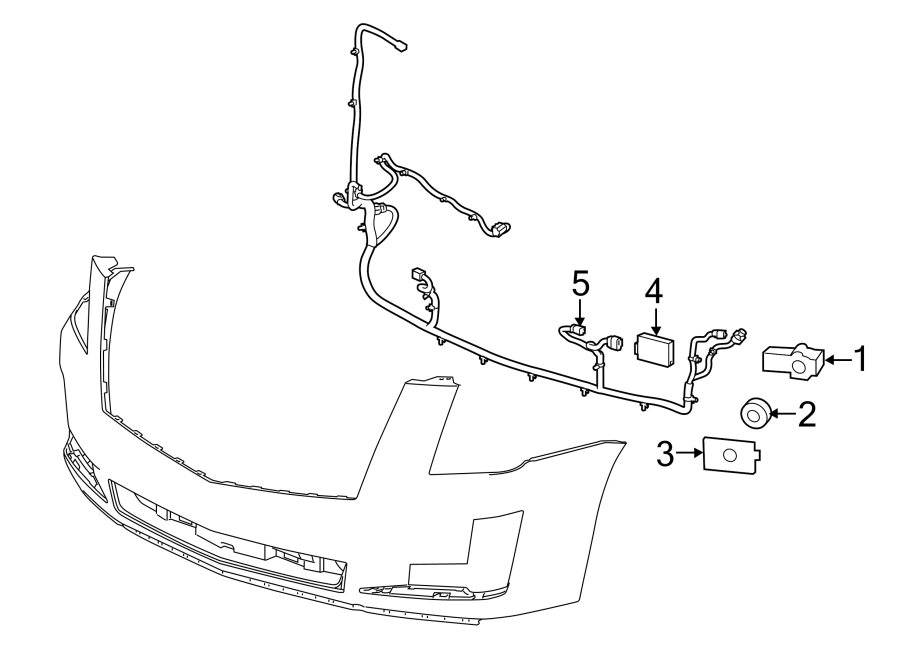 Diagram FRONT BUMPER. BUMPER & COMPONENTS. for your Chevrolet Tahoe   