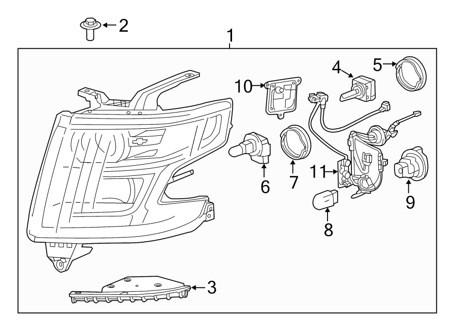 1FRONT LAMPS. HEADLAMP COMPONENTS.https://images.simplepart.com/images/parts/motor/fullsize/GA15055.png