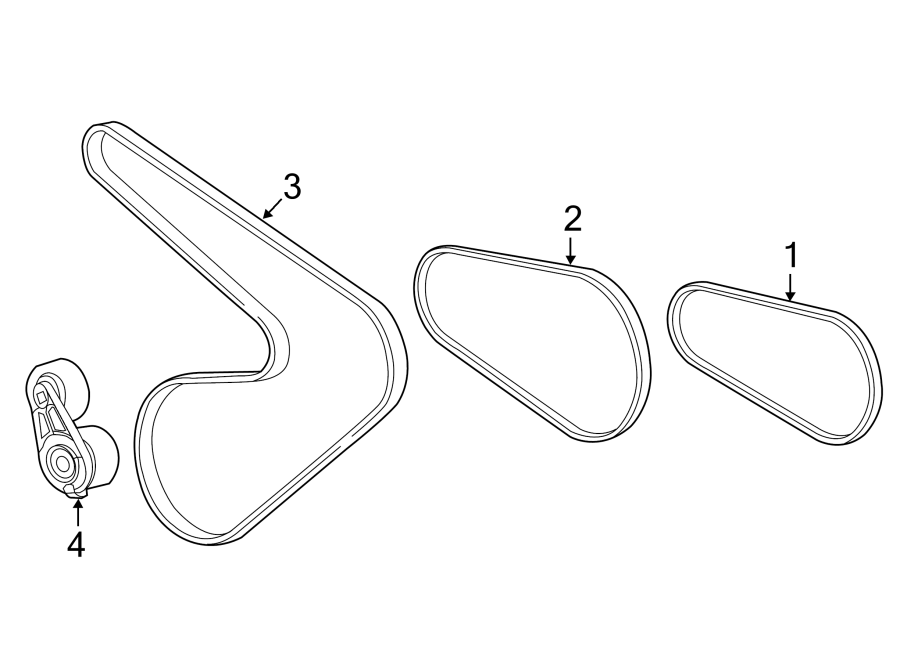 Diagram BELTS & PULLEYS. for your 2021 Chevrolet Silverado 1500 WT Crew Cab Pickup Fleetside 2.7L A/T RWD 