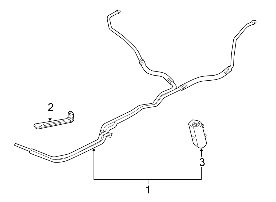 Diagram TRANS OIL COOLER. for your 2021 GMC Sierra 2500 HD 6.6L Duramax V8 DIESEL A/T 4WD SLT Crew Cab Pickup 