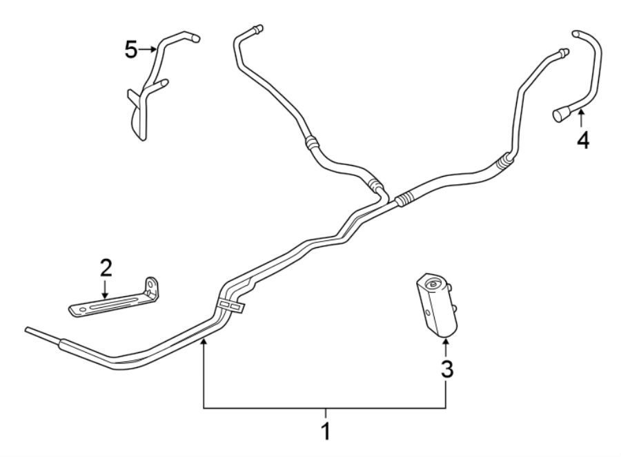 Diagram TRANS OIL COOLER. for your 2021 GMC Sierra 2500 HD 6.6L Duramax V8 DIESEL A/T 4WD SLT Crew Cab Pickup 