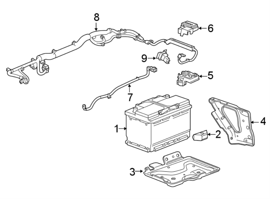 Diagram BATTERY. for your 2008 Chevrolet Tahoe    