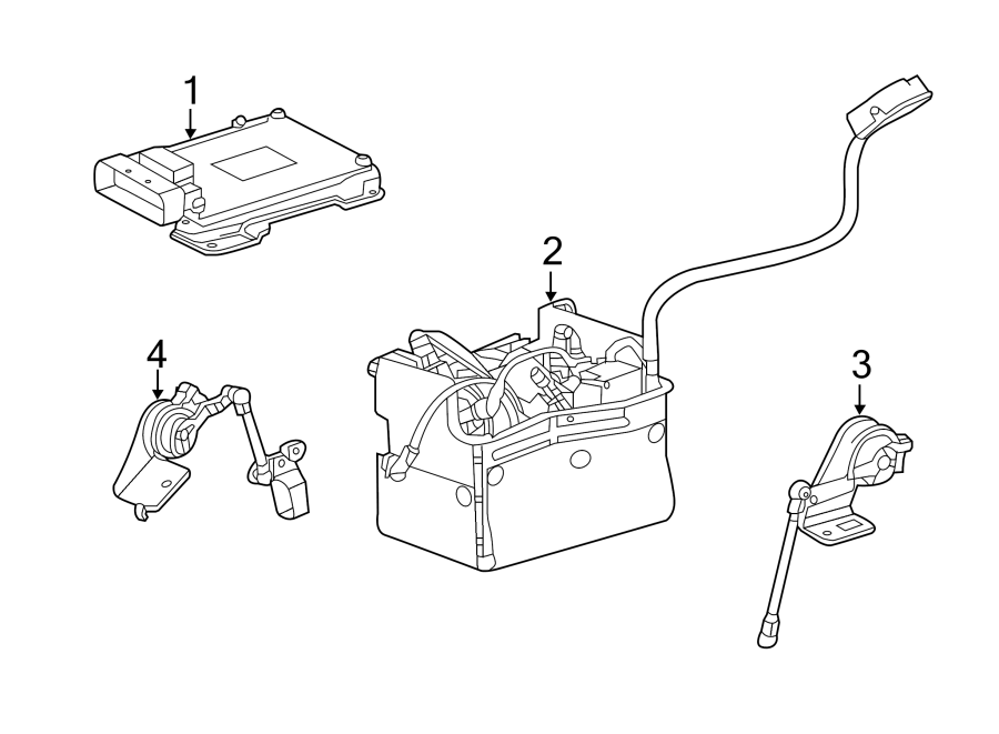 Diagram RIDE CONTROL COMPONENTS. for your 2021 Chevrolet Camaro 6.2L V8 M/T ZL1 Convertible 