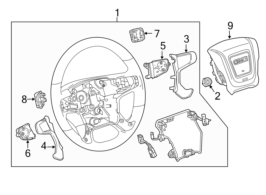 STEERING WHEEL & TRIM. Diagram