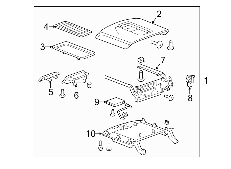 Diagram CENTER CONSOLE. for your Buick Century  