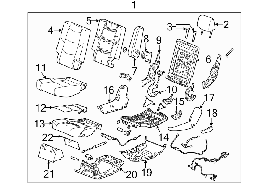 Diagram SEATS & TRACKS. SECOND ROW SEATS. for your 1994 Buick Century   