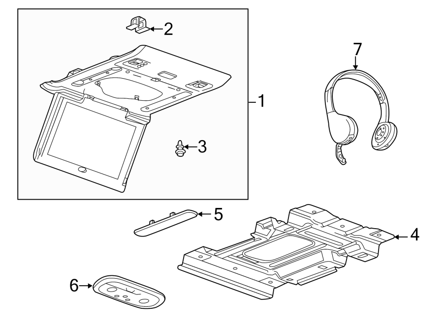 Diagram OVERHEAD CONSOLE. for your 2019 Cadillac ATS Base Coupe 2.0L Ecotec A/T RWD 