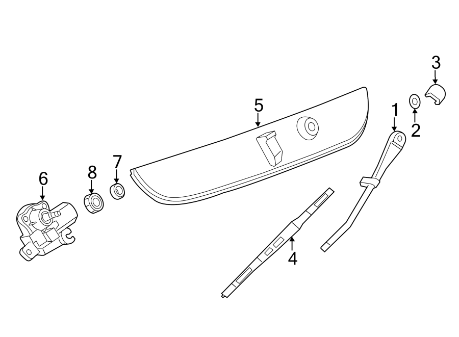 Diagram LIFT GATE. WIPER & WASHER COMPONENTS. for your 2005 Chevrolet Silverado 2500 HD WT Extended Cab Pickup Fleetside  