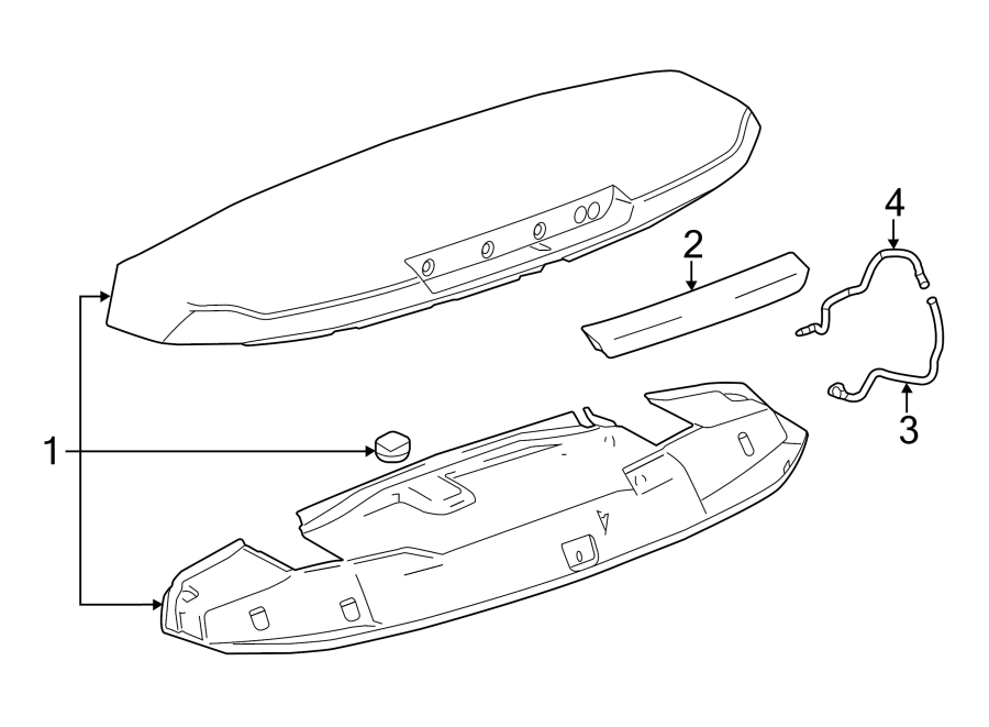 Diagram LIFT GATE. SPOILER. for your 2004 Chevrolet Suburban 1500   