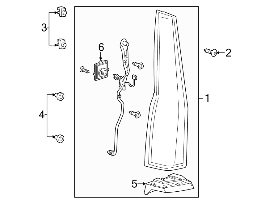 Diagram REAR LAMPS. COMBINATION LAMPS. for your 2019 Chevrolet Camaro   